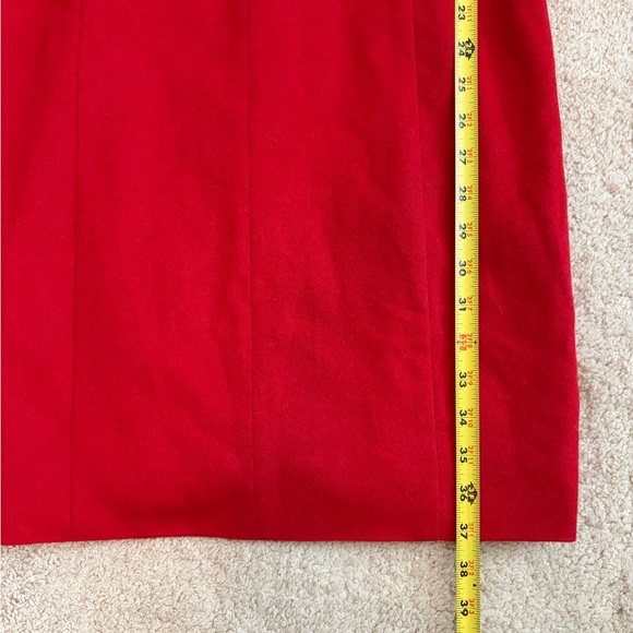 Akris Punto Red Wool Women's Sleeveless Dress Size US 4 Zipper Accent Career - Picture 13 of 16